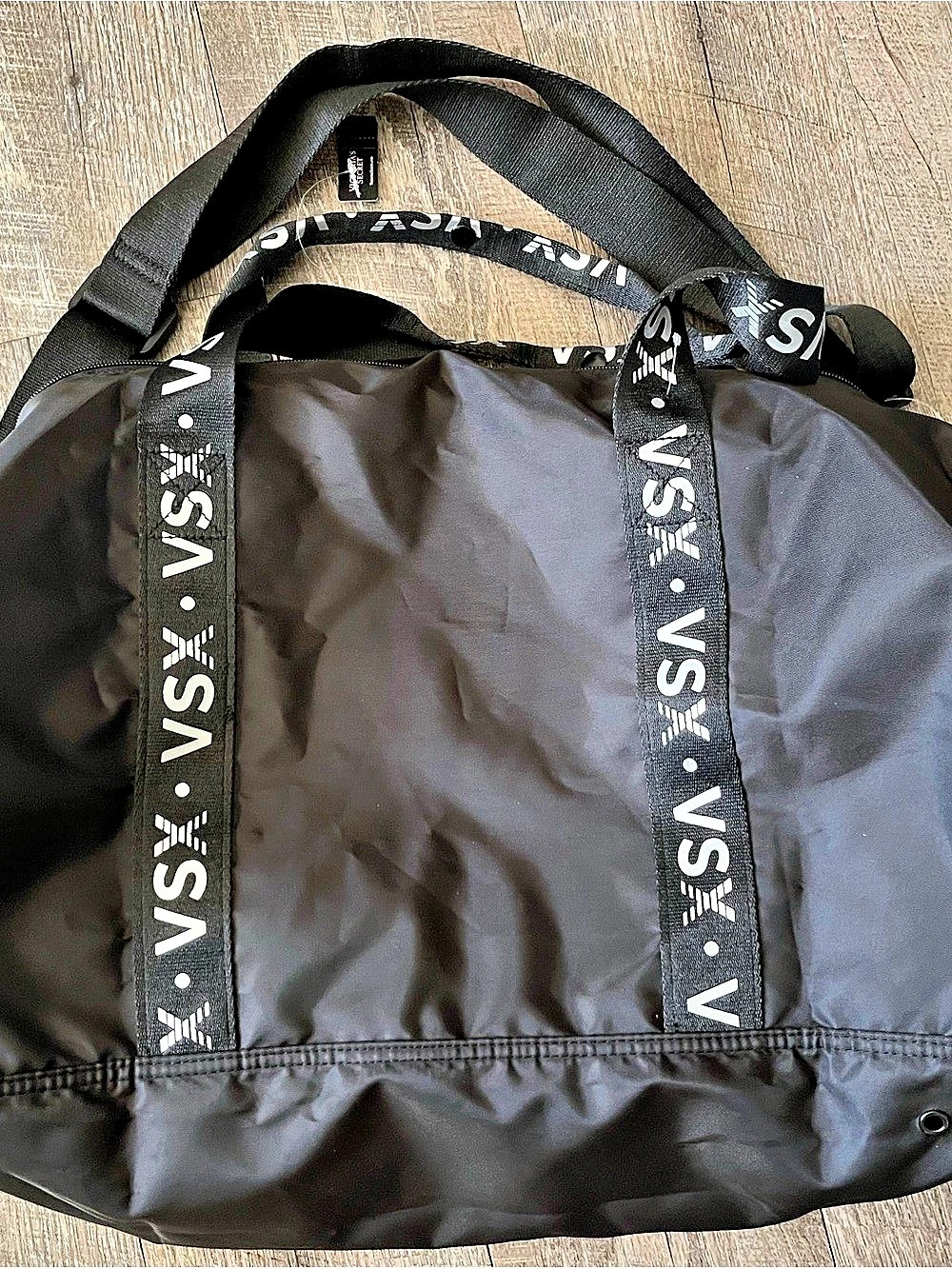 Victoria's Secret Weekender Duffel Black Bag NWT
